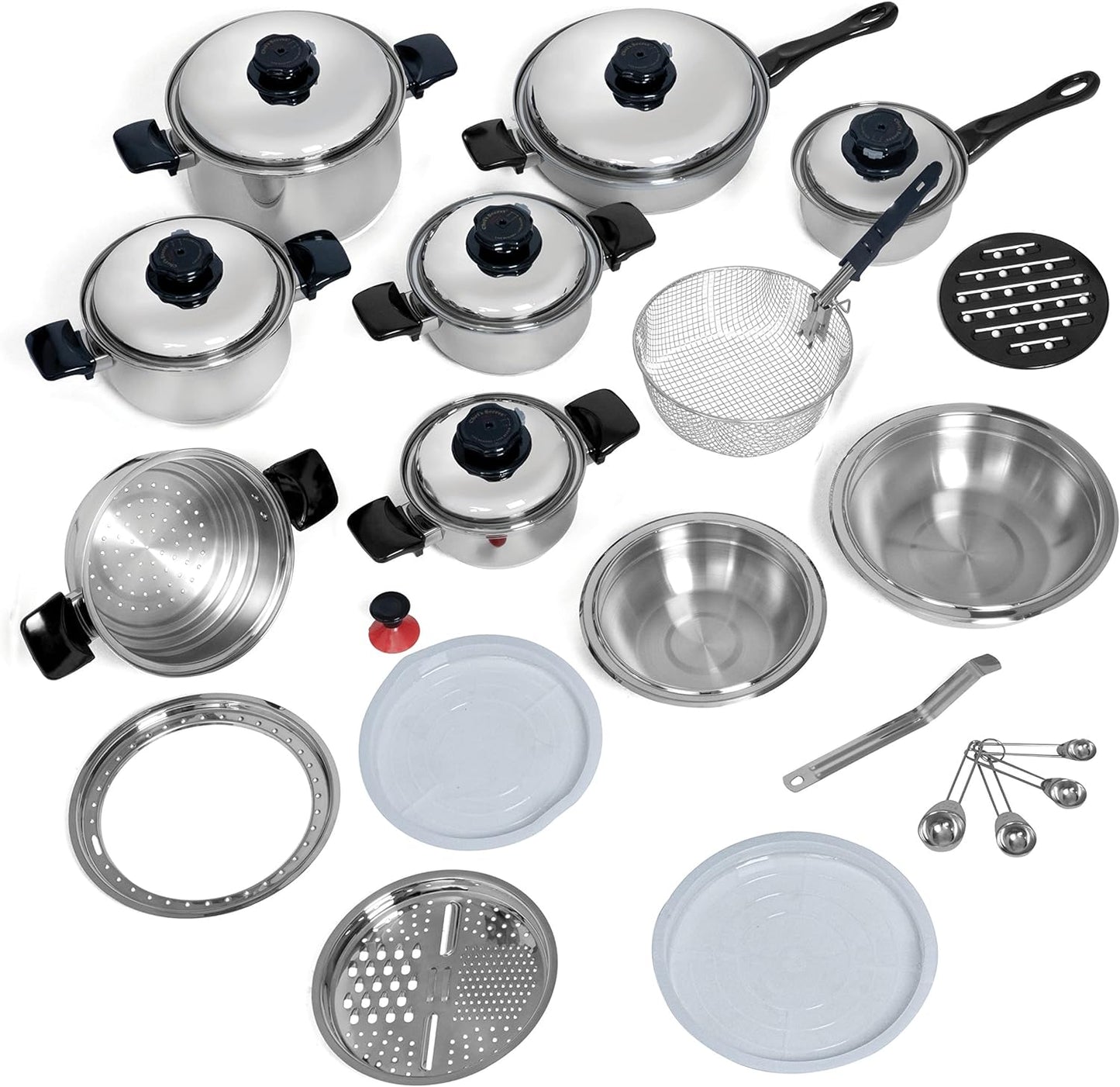 Stainless Steel Waterless Cookware (28PCS)